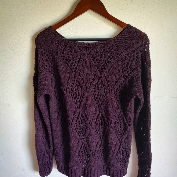 Forever 21 Purple Crochet Sweater - Picture 2 of 5